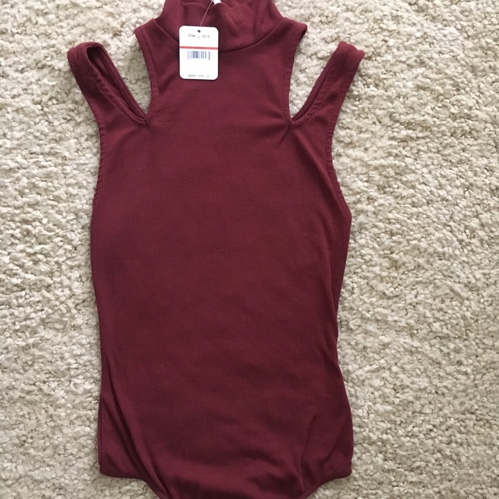 FREE PEOPLE mock turtleneck bodysuit. NWT!